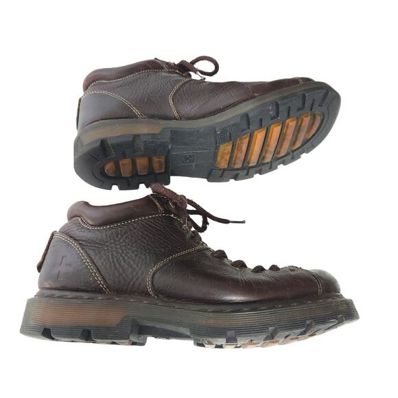 Dr Martens Vintage Brown Leather 6 Hole Air Wair Chunky US MEN 10 11528